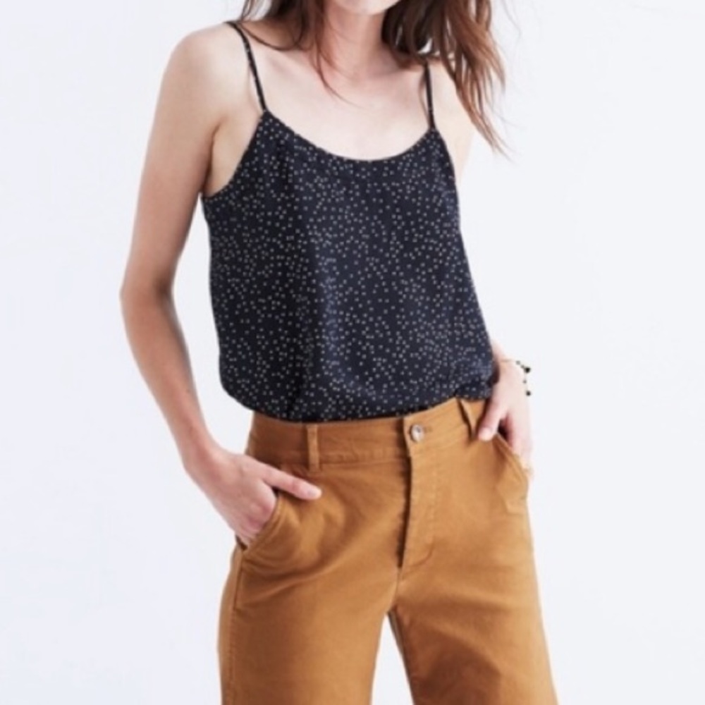 Madewell Silk Insert Cami in Dot Scatter, sz. 8